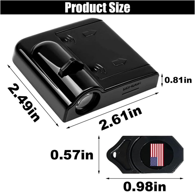 GLSOWEE Car Door Lights Logo Projector, Wireless Car Door Logo Light, LED Welcome Courtesy Light Ghost Shadow Projector Lamp, Holeless Magnet Sensor Light Accessories - Image 2
